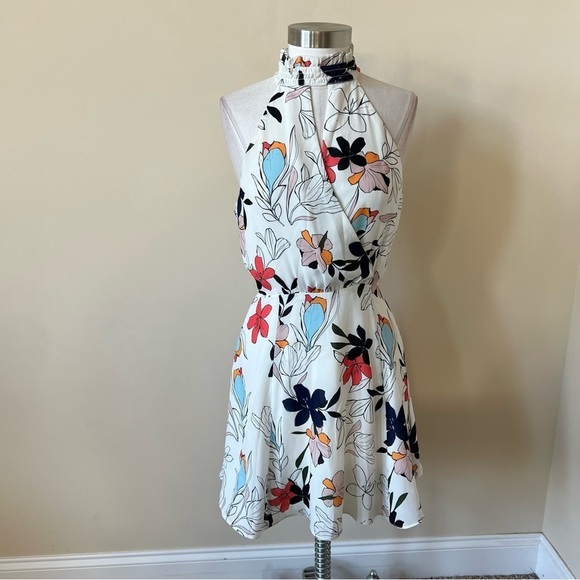 Parker patterned halter mock neck patterned dress 13487 - Picture 2 of 12